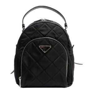 Prada quilted backpack black